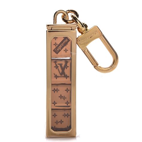 lv supreme dice keychain